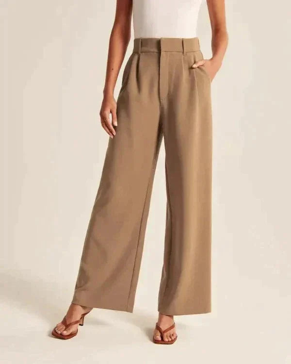 Ethelene | High-waisted pleated trousers