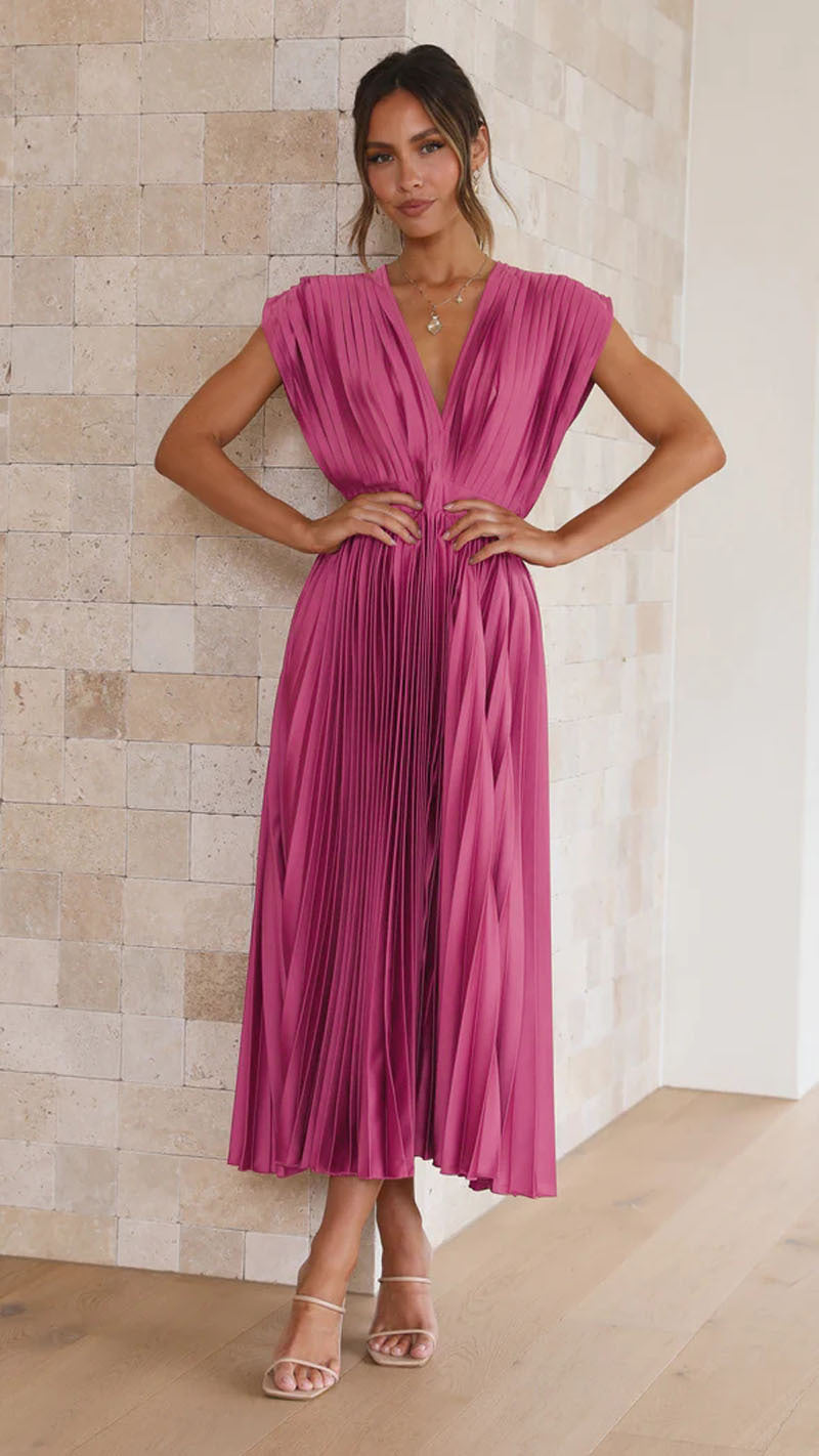 Terra | Dress with pleated skirt