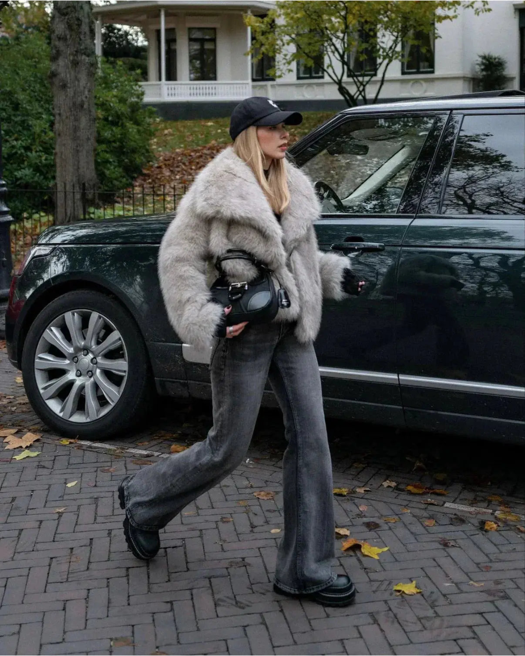 Yara | Faux Fur Coat with Wide Lapel Collar