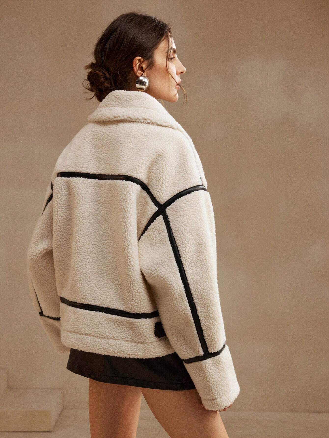 Dannie | White Teddy Fleece Jacket