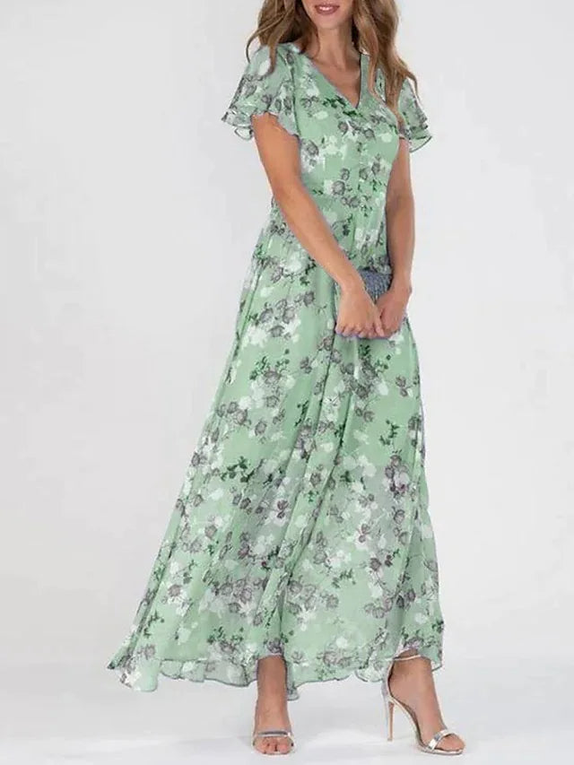 Ruth | Elegant Floral Maxi Dress for Women