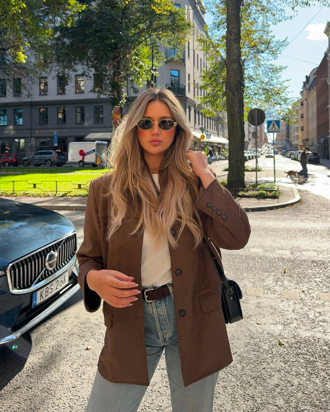 Hawa | Blazer Relaxed fit and suede look