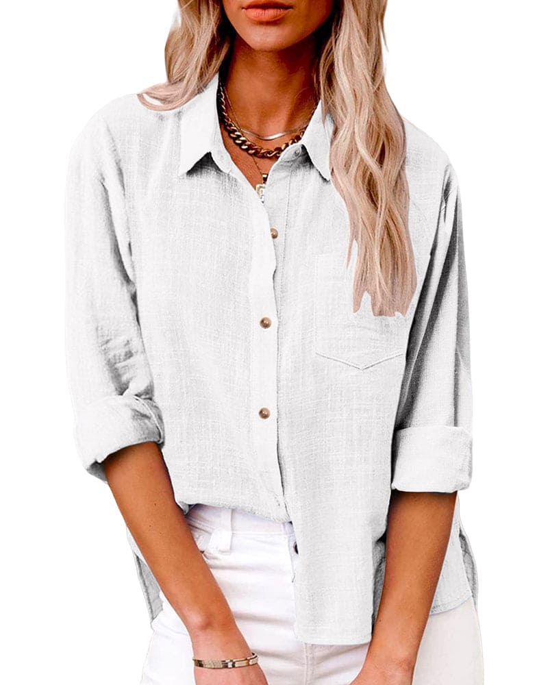 Jodie | Textured Linen Blend Shirt