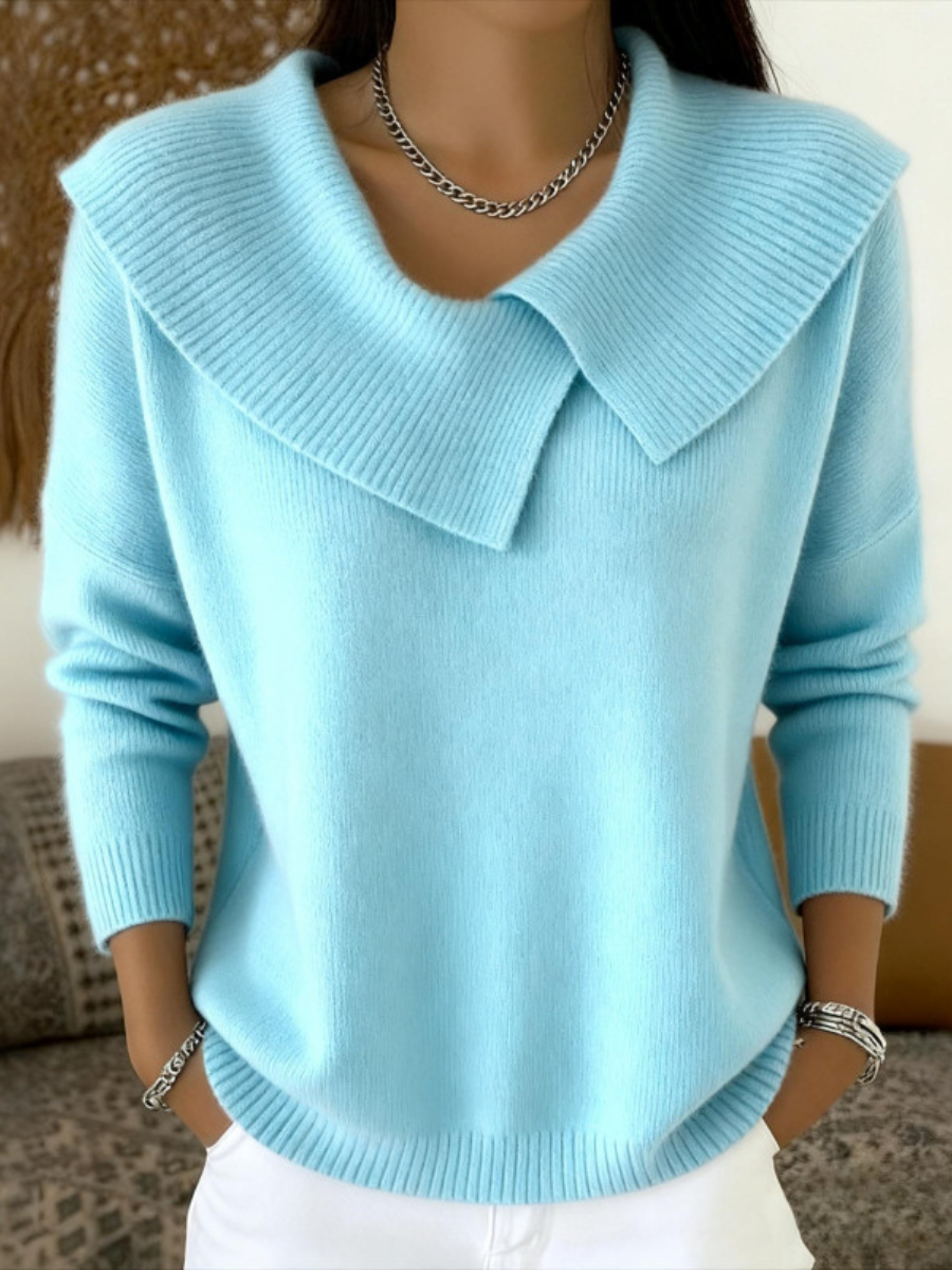 Katrina | Sweater with Oversized Collar