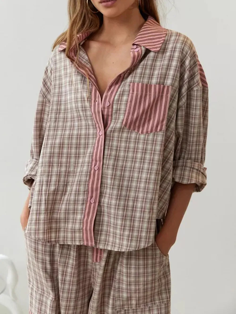 Keyonna | Pyjama Set with Checked Details