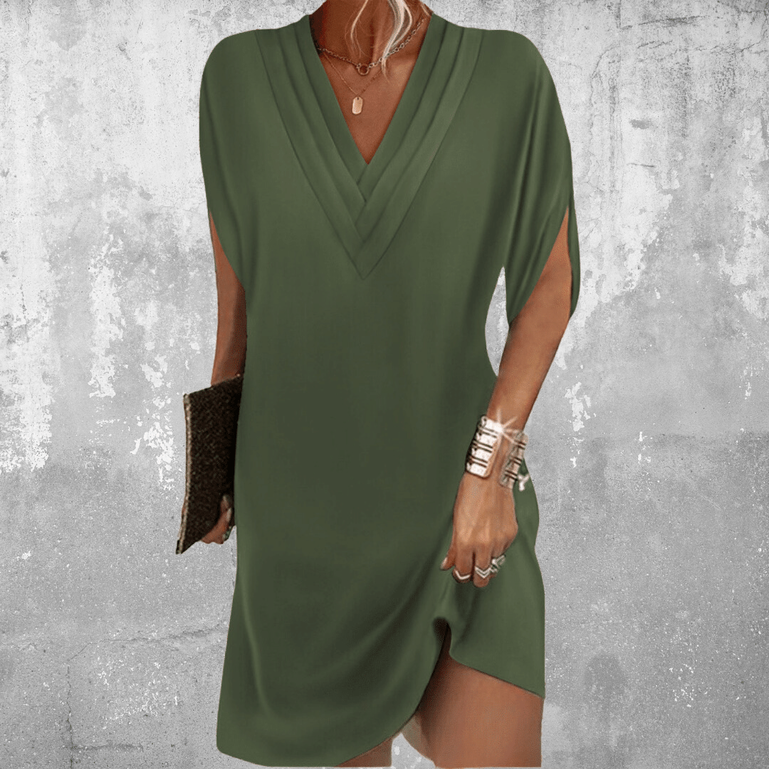 Madison | Relaxed V-Neck Shift Mini Dress