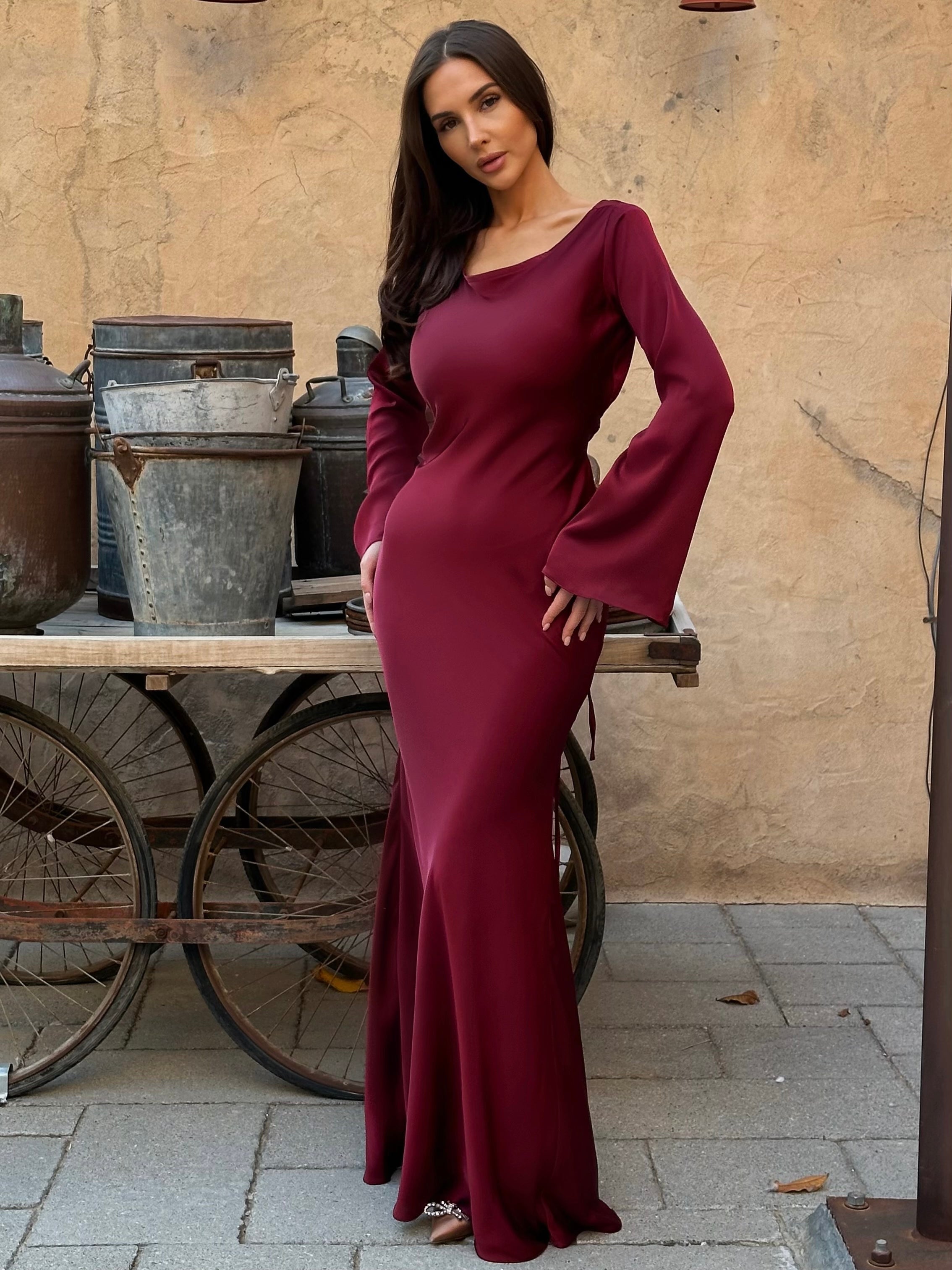Emmie | Dress with Dramatic Bell Sleeves