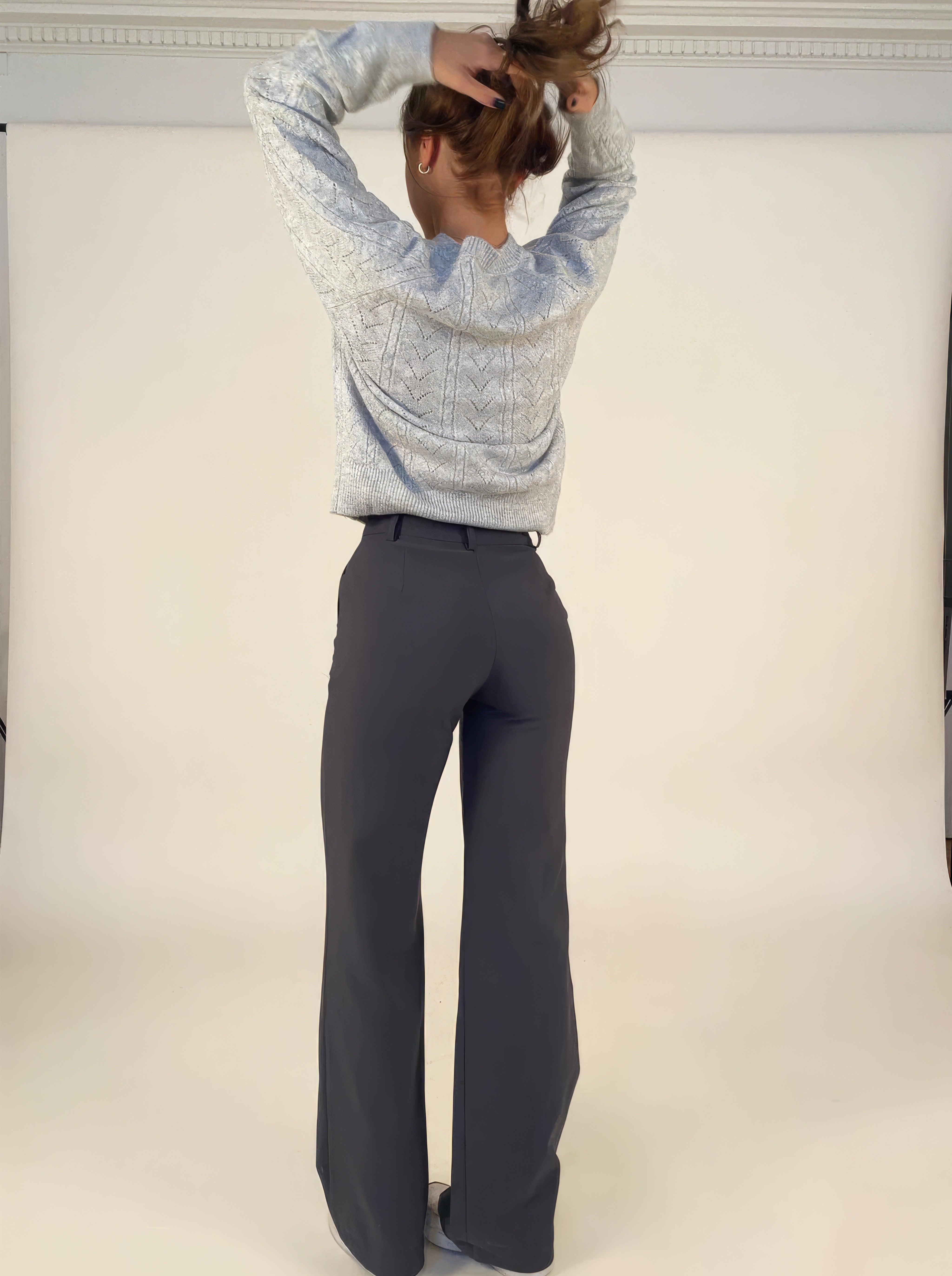 Eliza | Wide Leg Trousers with Seam Detail