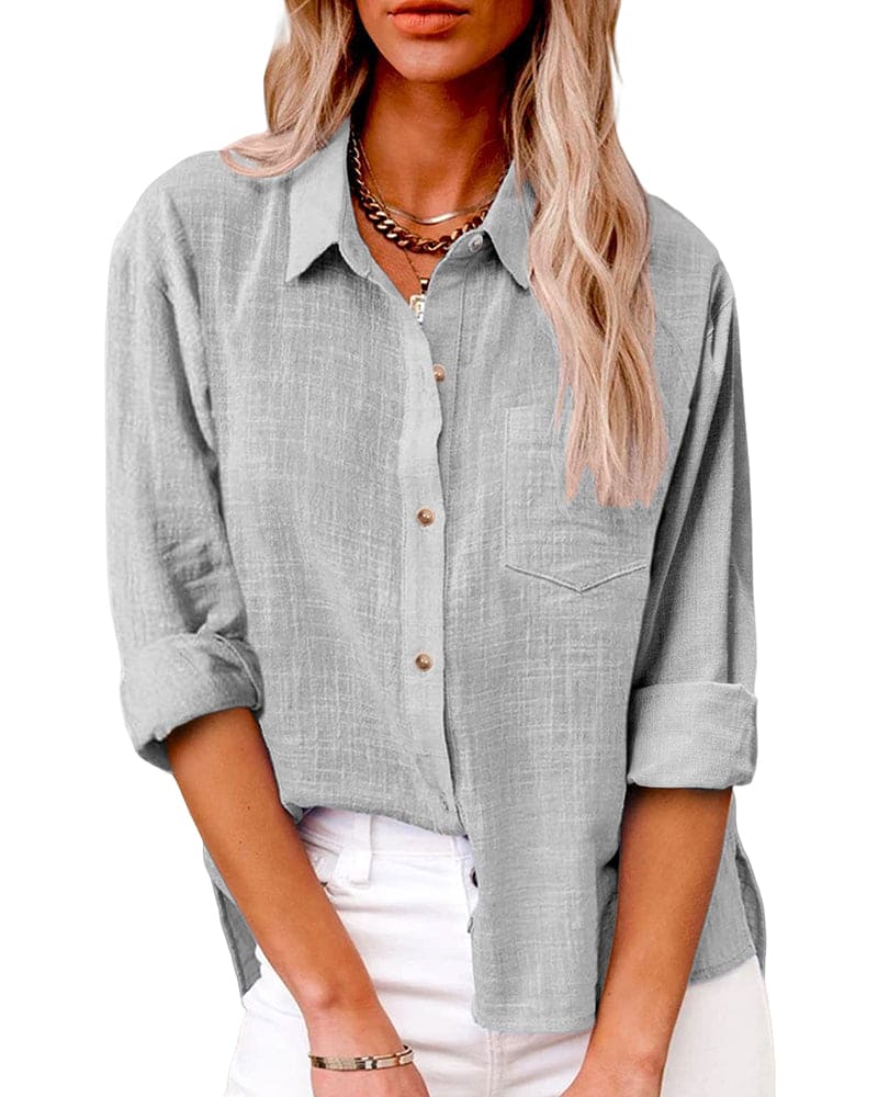 Jodie | Textured Linen Blend Shirt