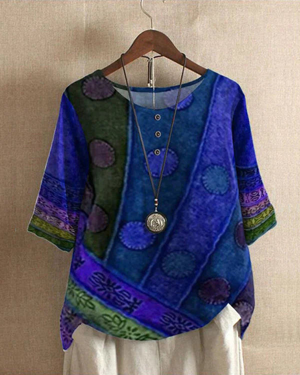 Cayla | Blouse Patchwork print