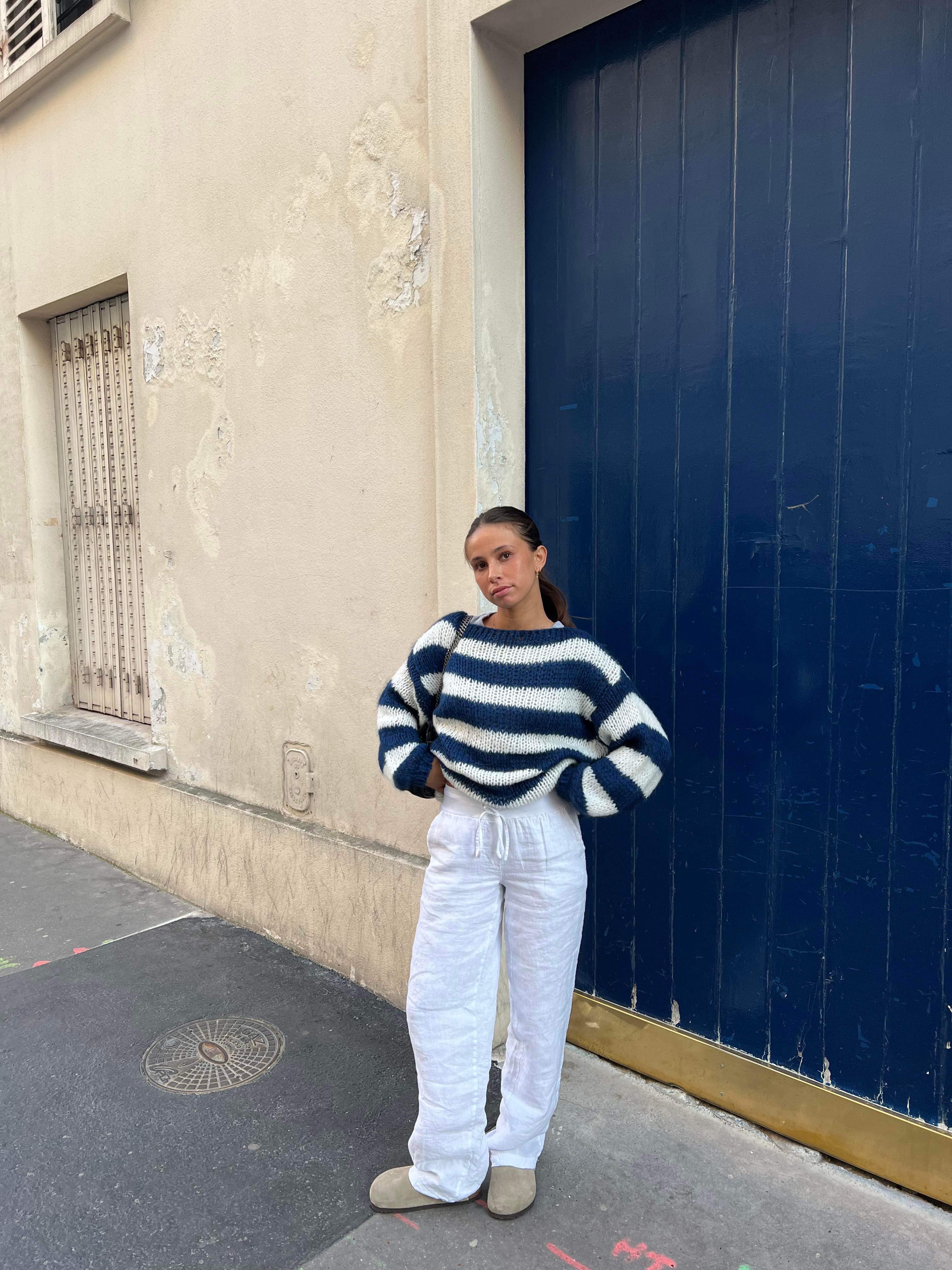 Catherine | Sweater Chunky knit striped design
