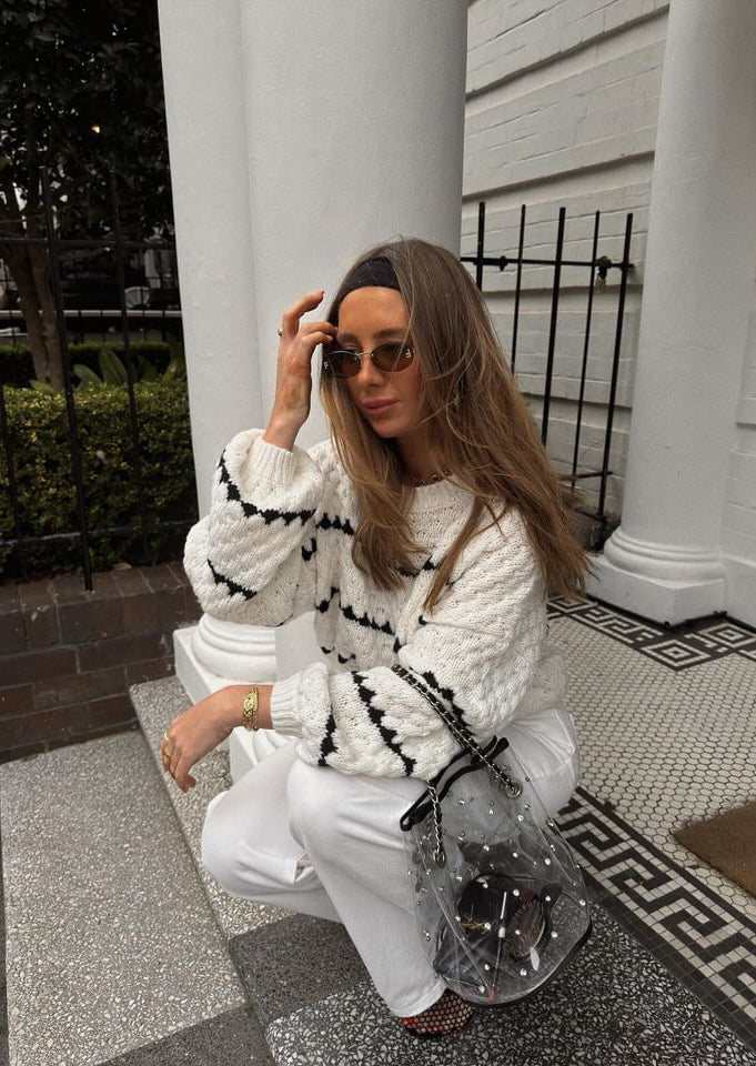 Mylie | Chunky Knitted Sweater Off White