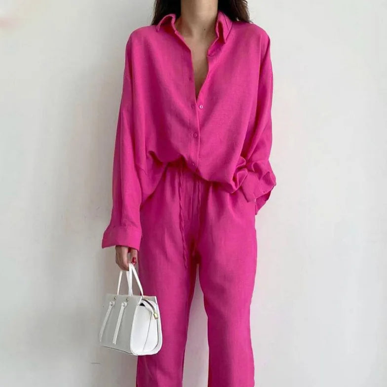 Eda | Two-Piece Set Oversized Linen Blend