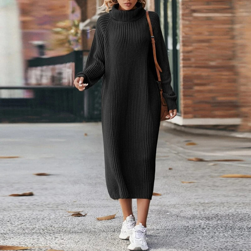Reilly | Midi Dress with Turtleneck