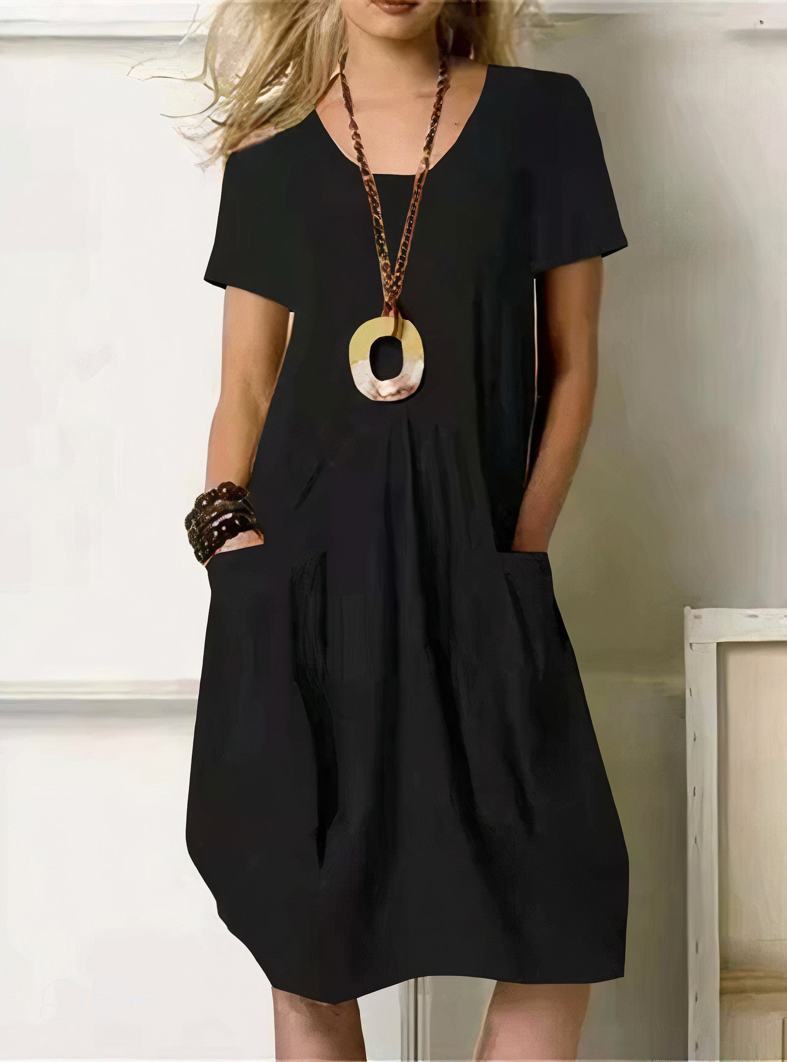 Harbor | Relaxed Pocket Midi Dress