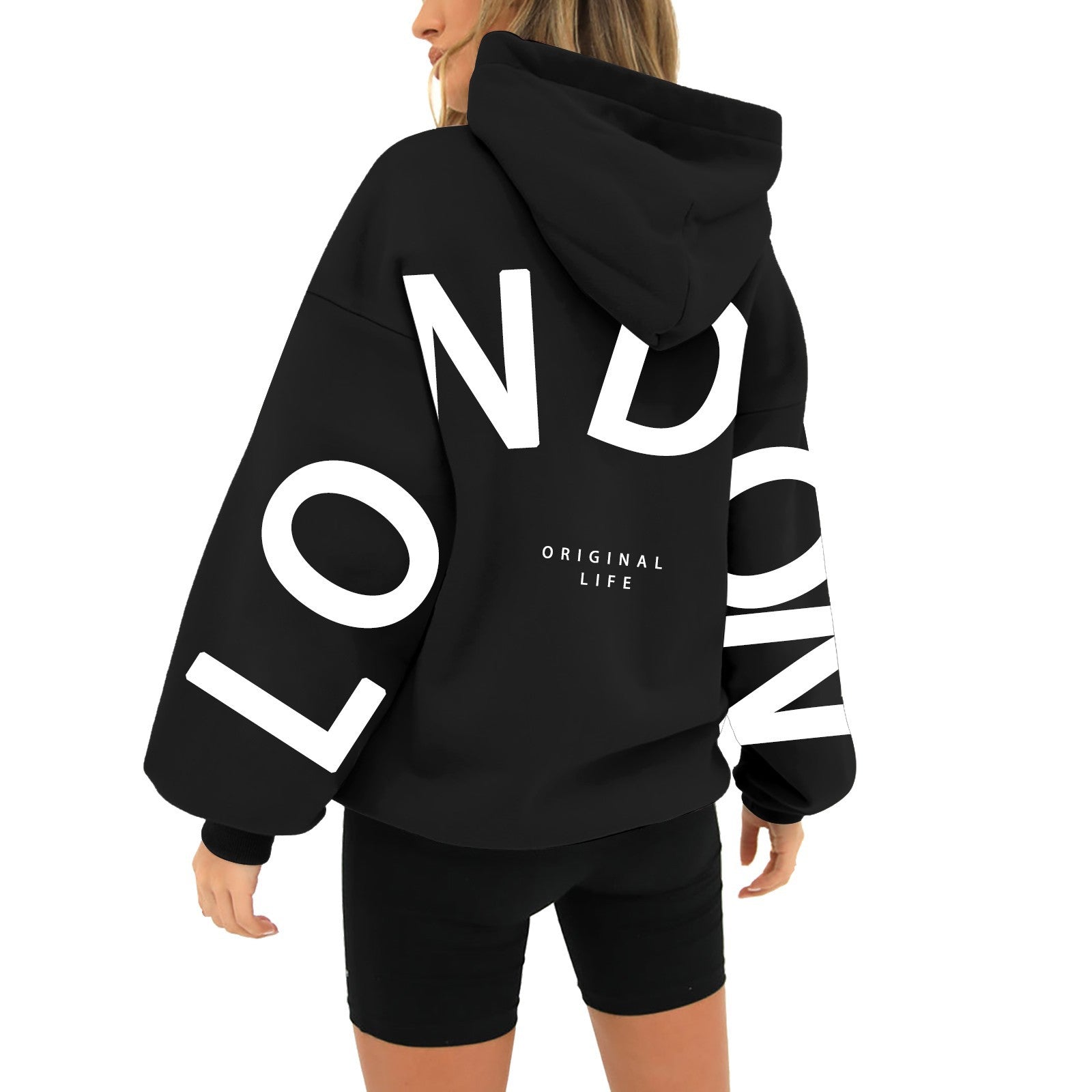 Talitha | Hoodie with 'LONDON' print