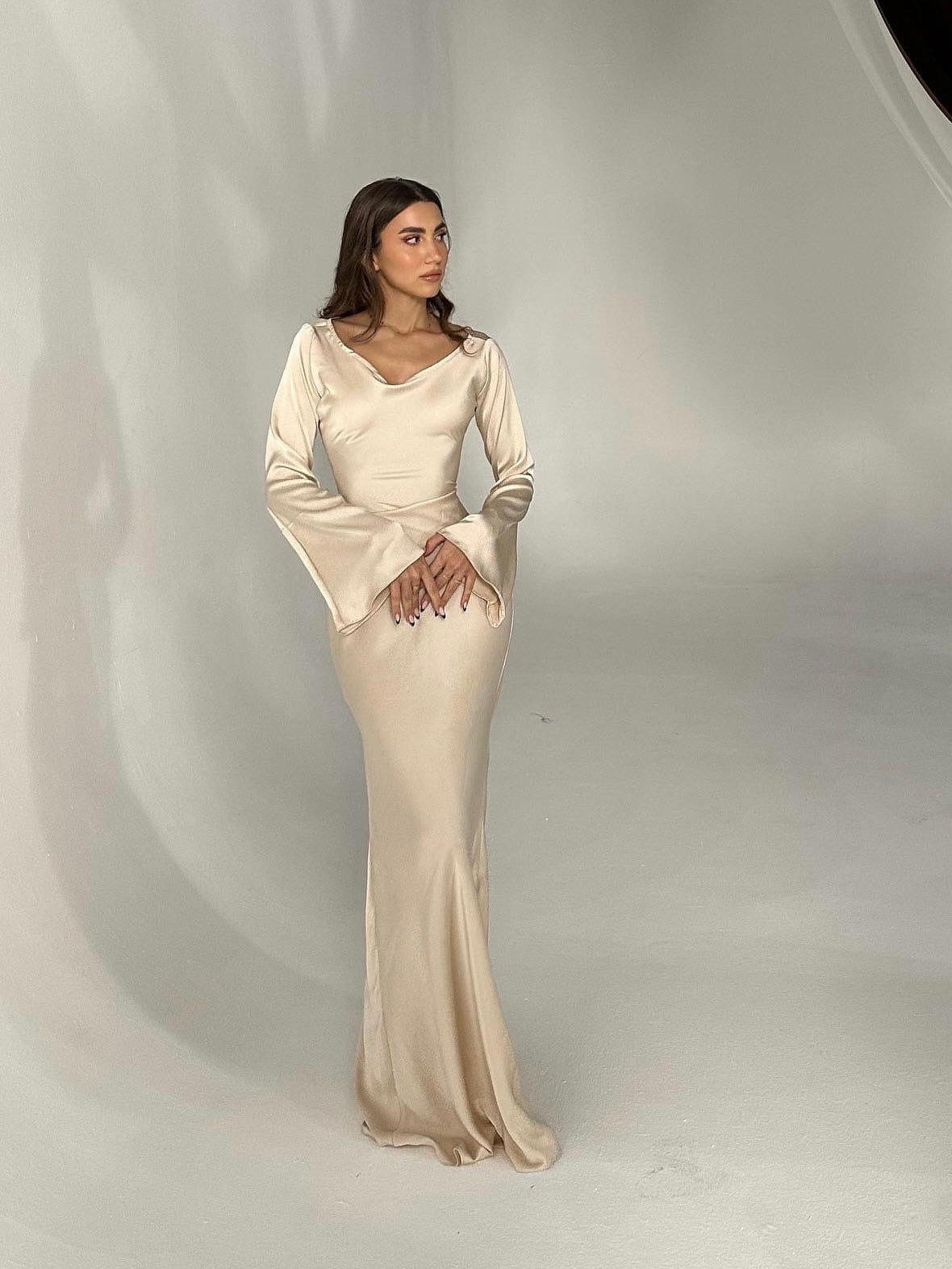 Emmie | Dress with Dramatic Bell Sleeves