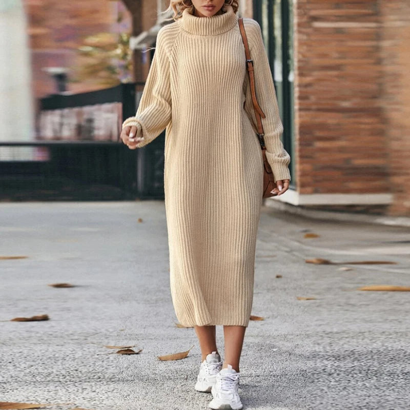 Reilly | Midi Dress with Turtleneck
