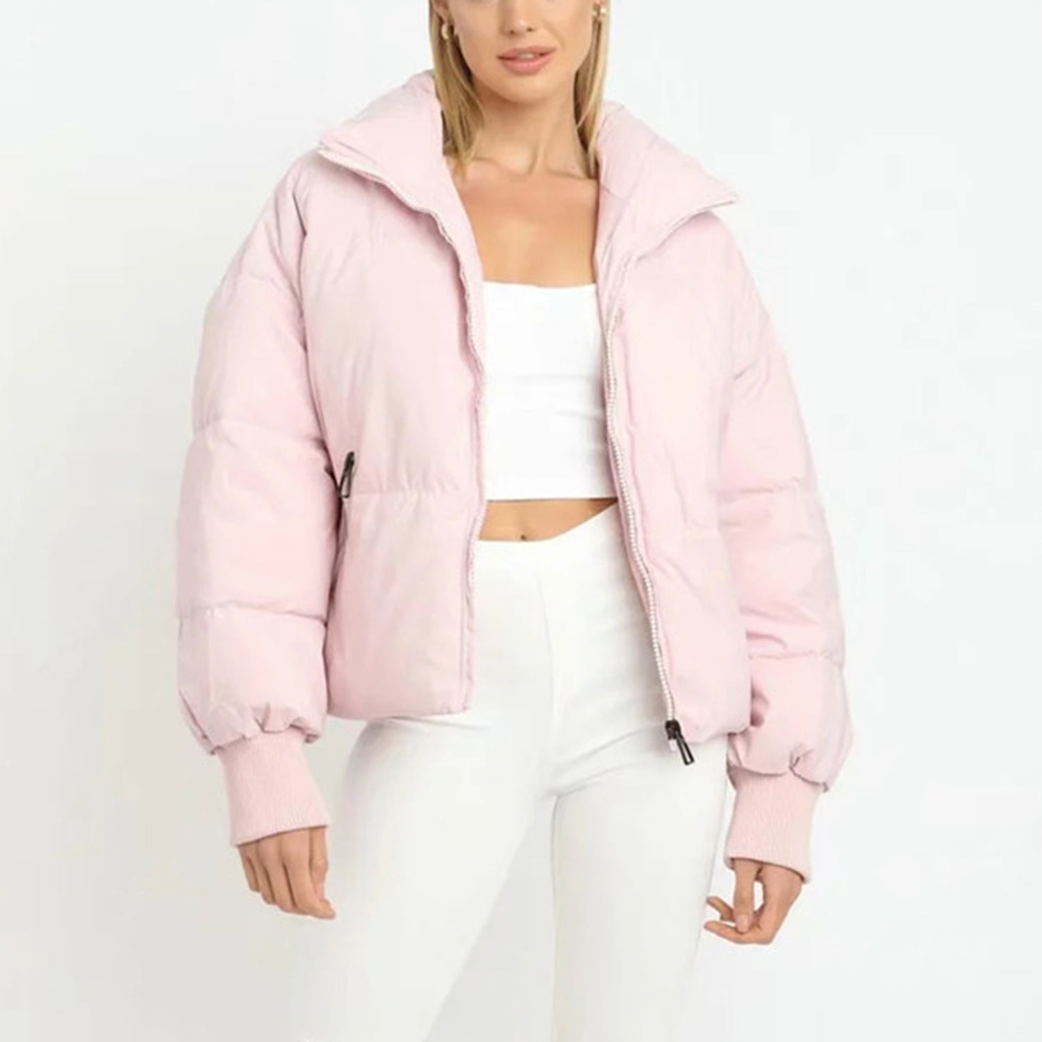 Feline | Puffer Jacket with stand-up collar