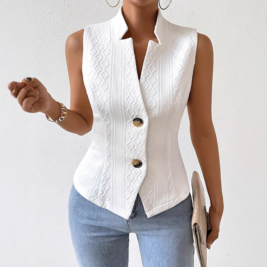 Alessa | Women's Structured White Vest