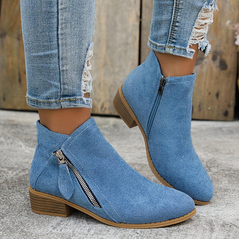 Dolly | Ankle Boots with Asymmetrical Zipper