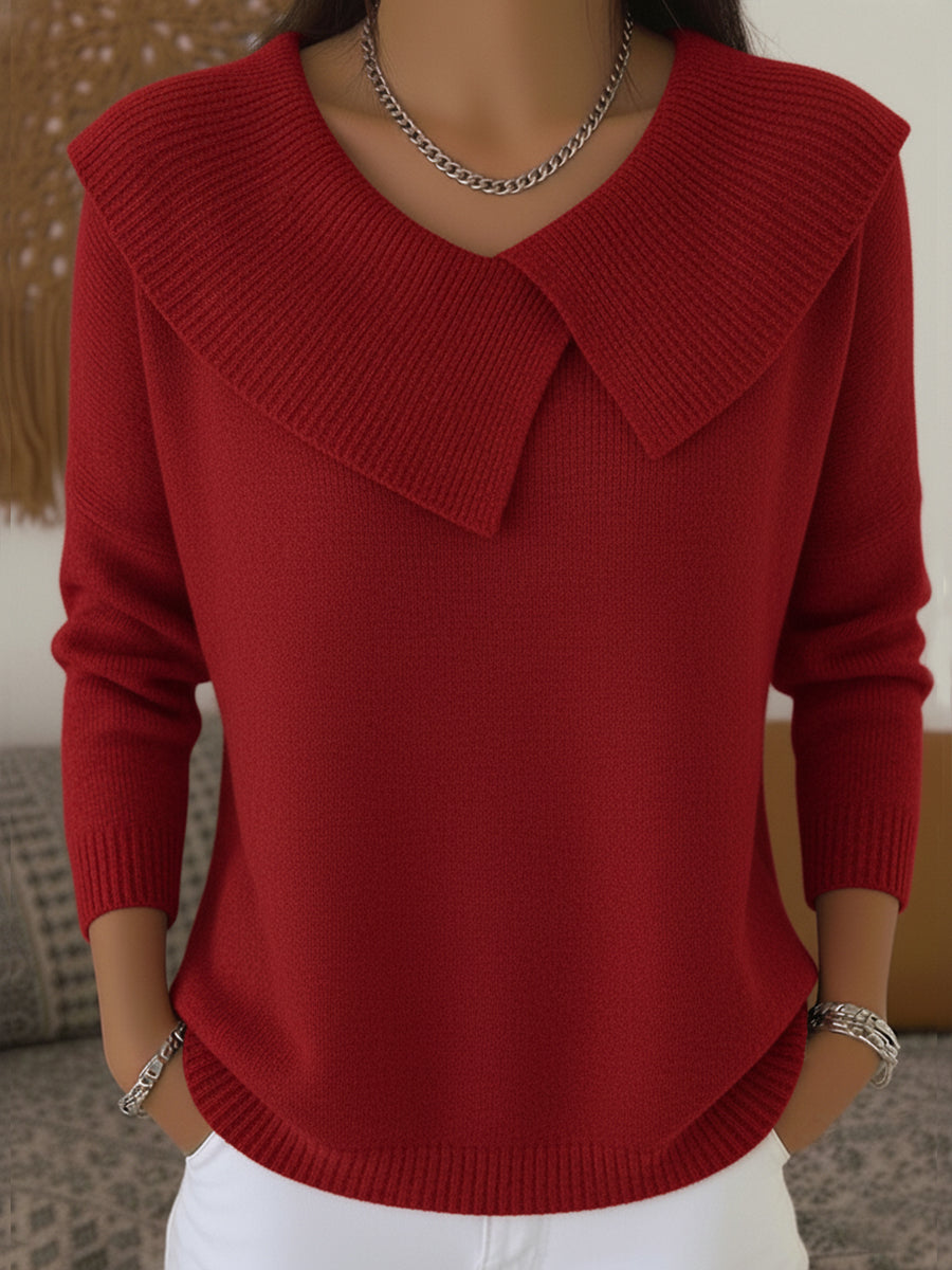 Katrina | Sweater with Oversized Collar