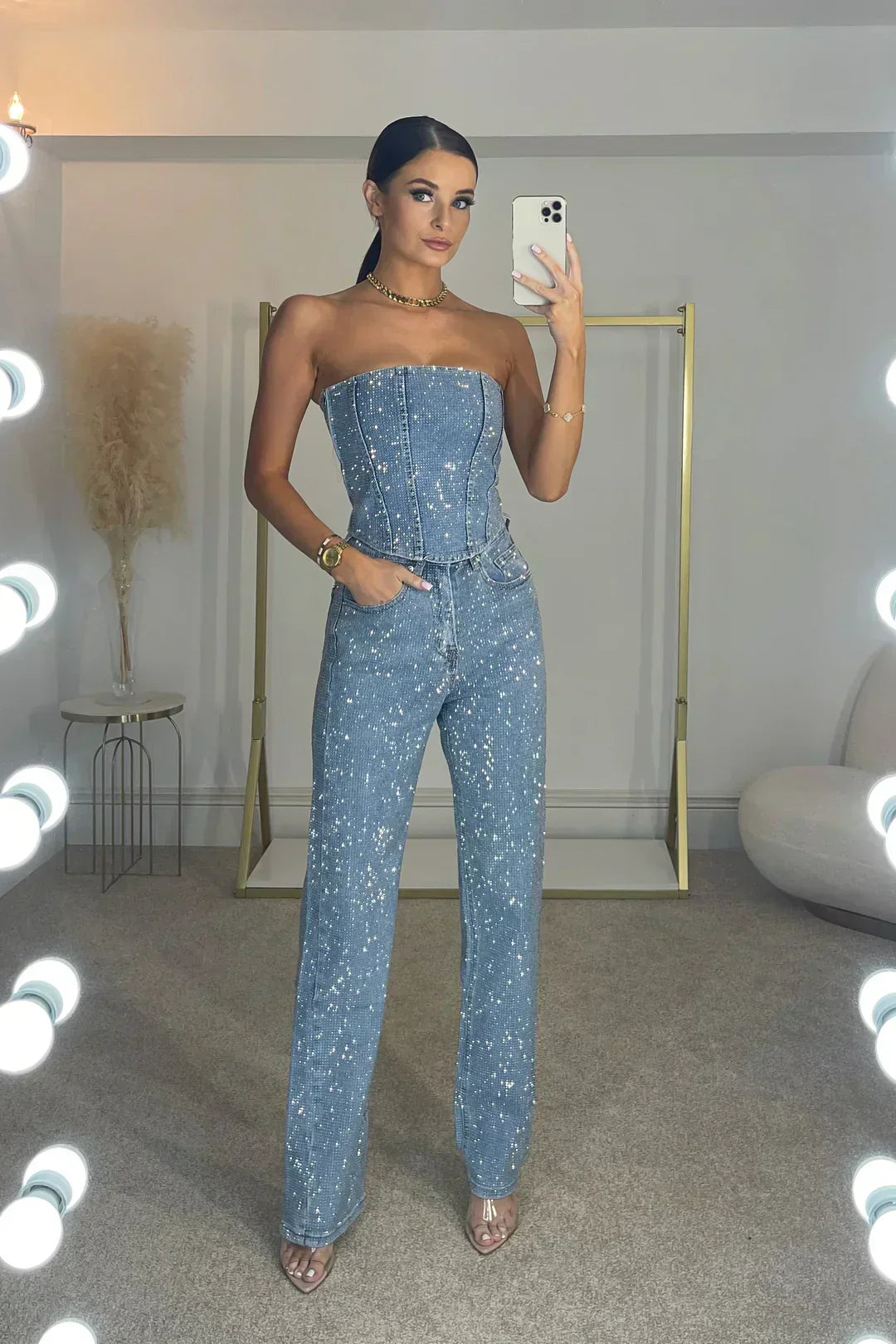 Mckenna | Statement Sequin Jumpsuit for Women