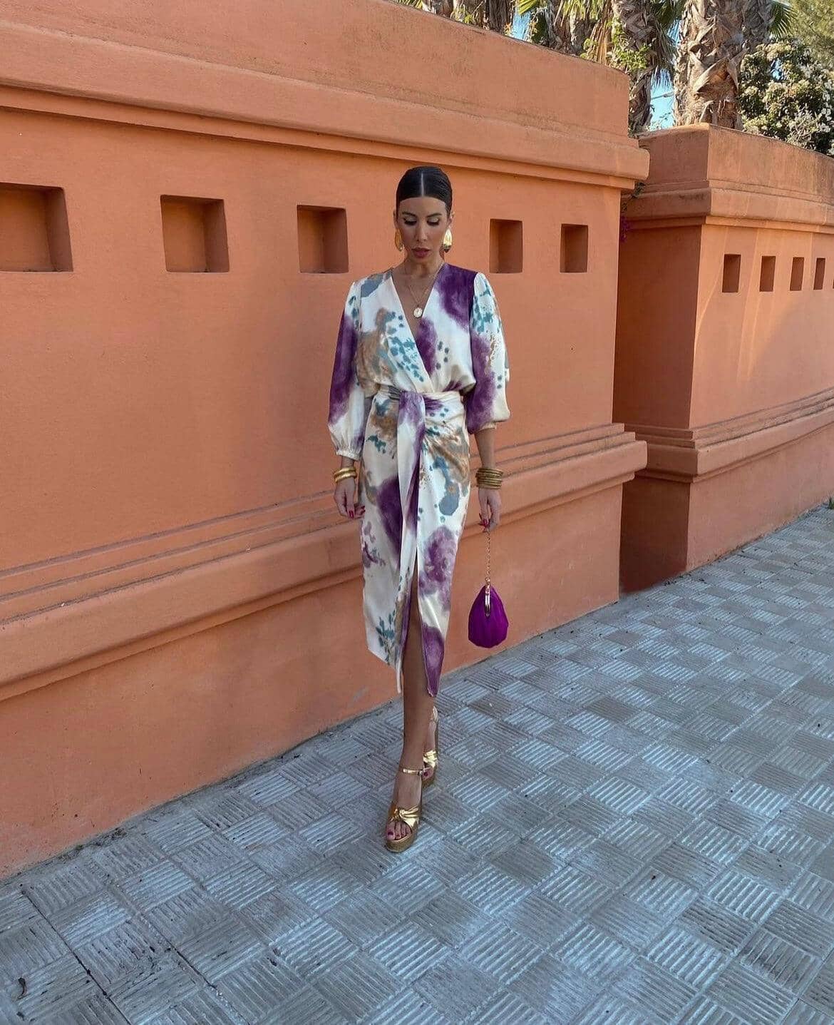 Lashay | Dress with Abstract Print