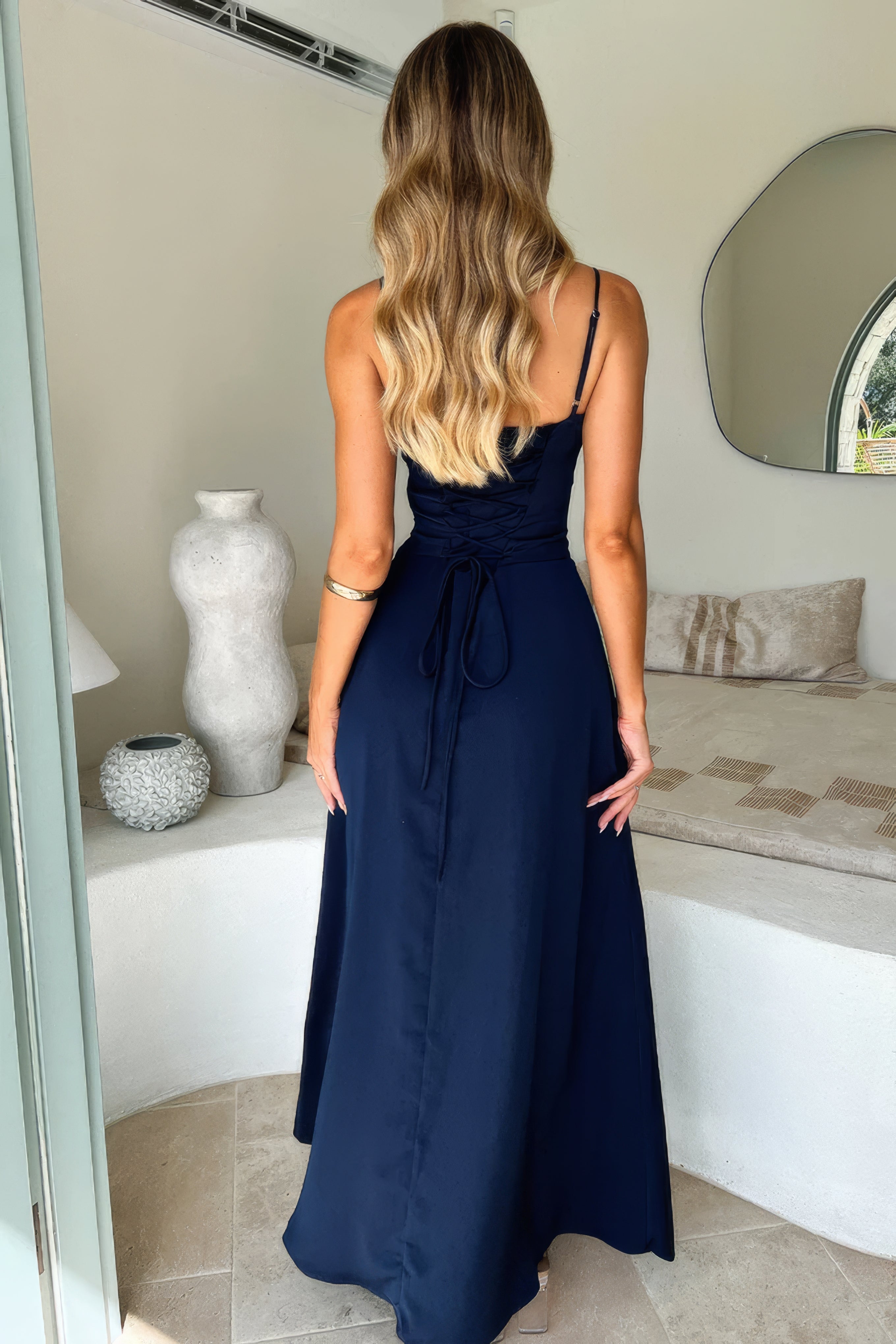 Fleur | Maxi Dress with Sweetheart Neckline & Bow Detail