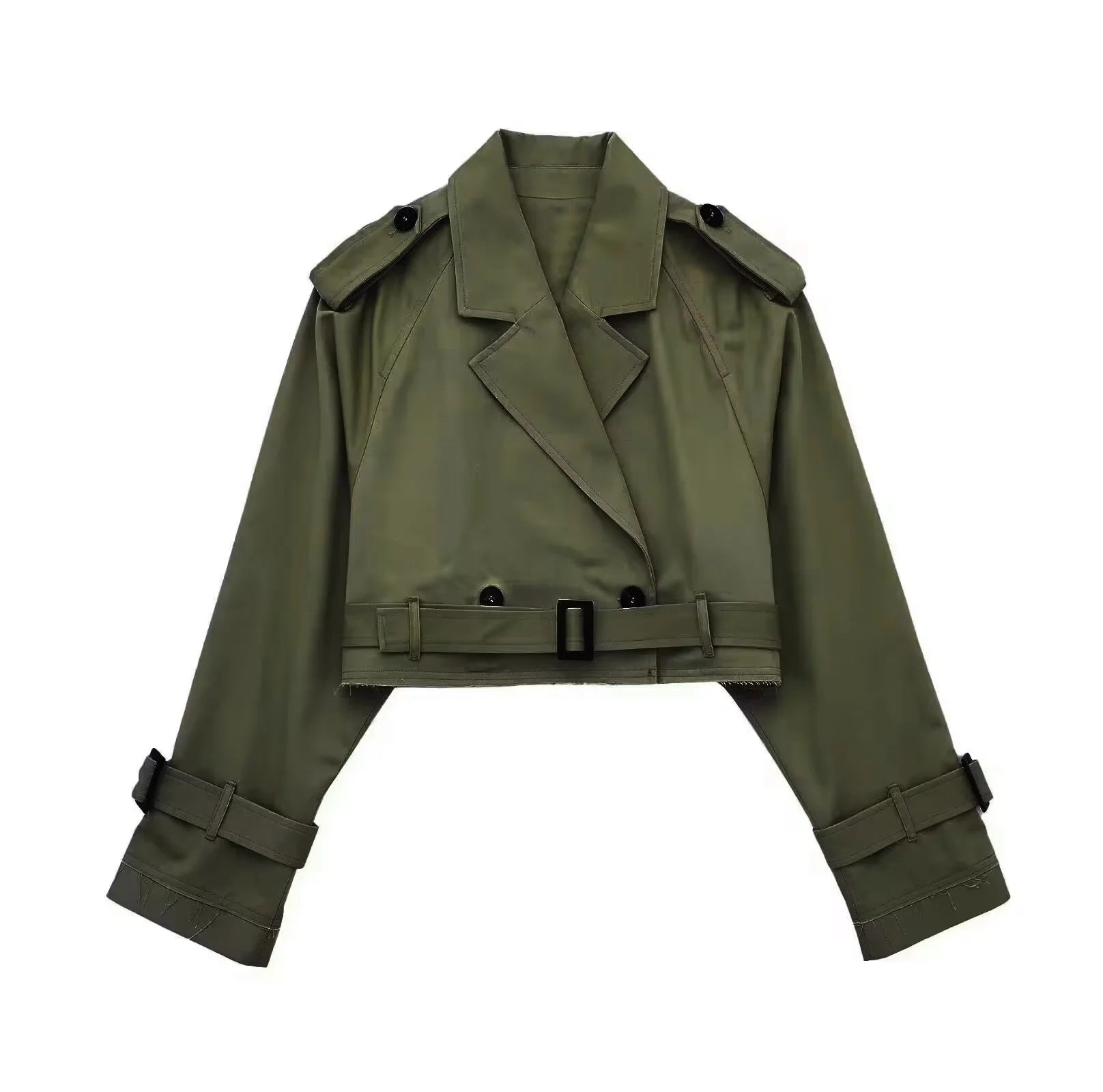 Fenna | Cropped Trench Jacket with adjustable waist