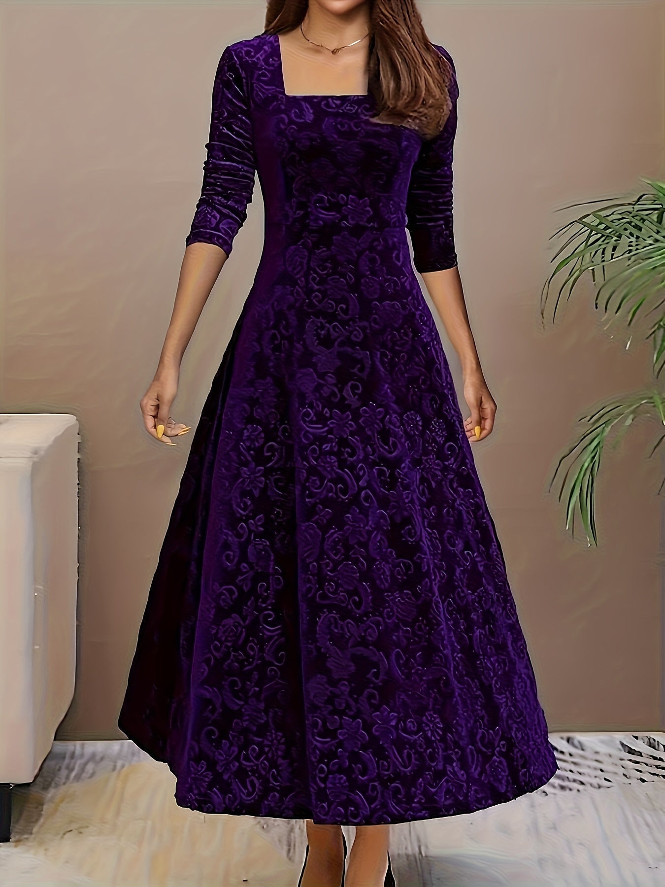 Dorothy | Elegant Patterned Maxi Dress