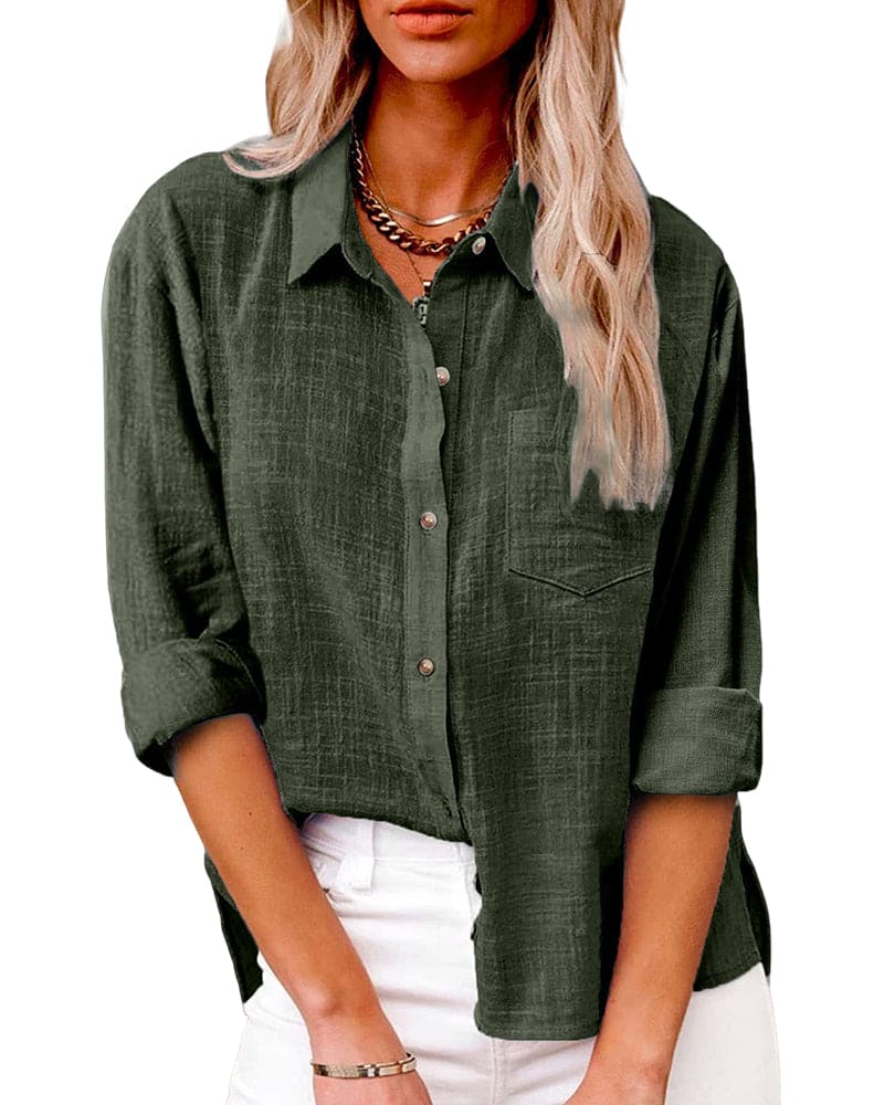 Jodie | Textured Linen Blend Shirt