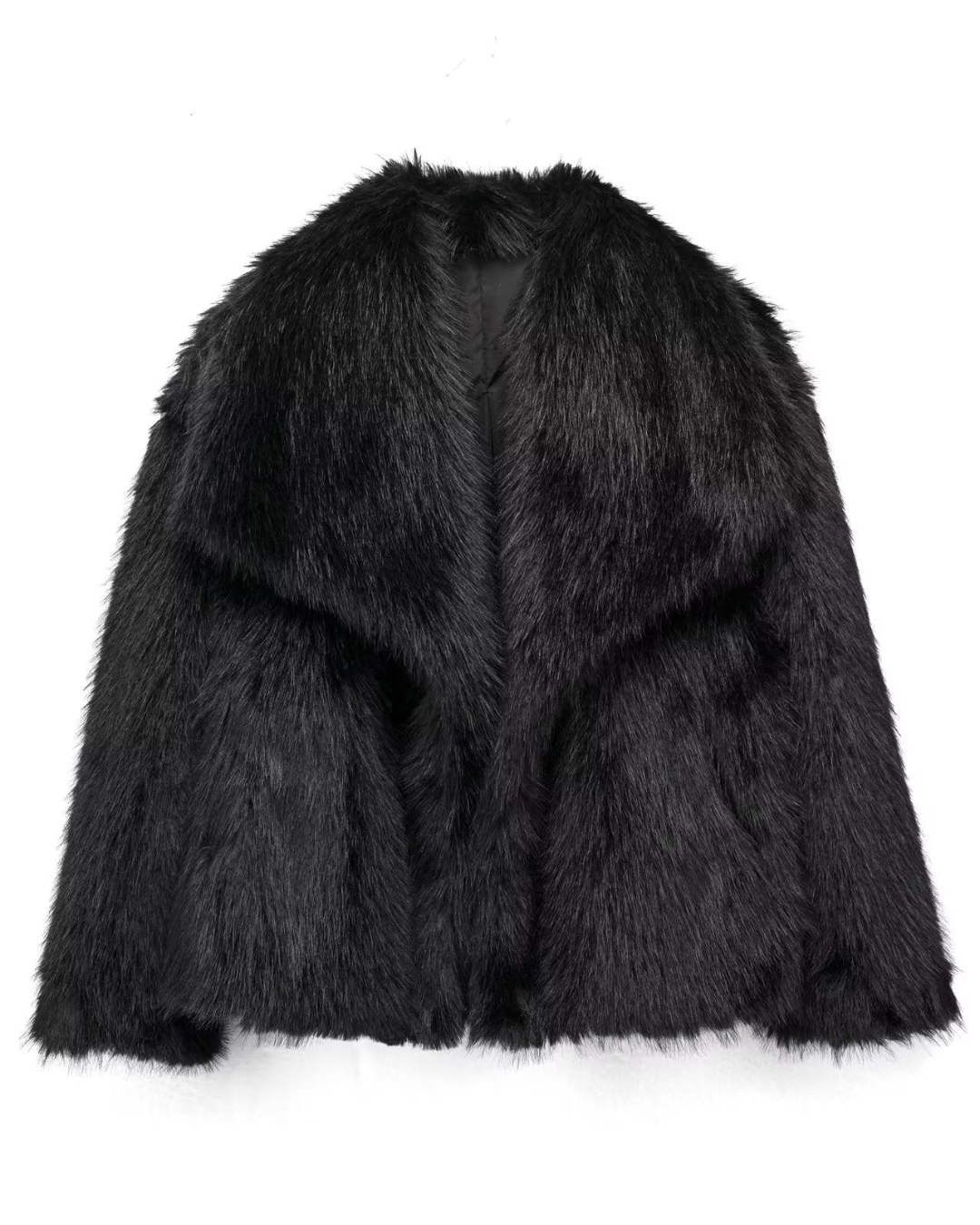 Yara | Faux Fur Coat with Wide Lapel Collar