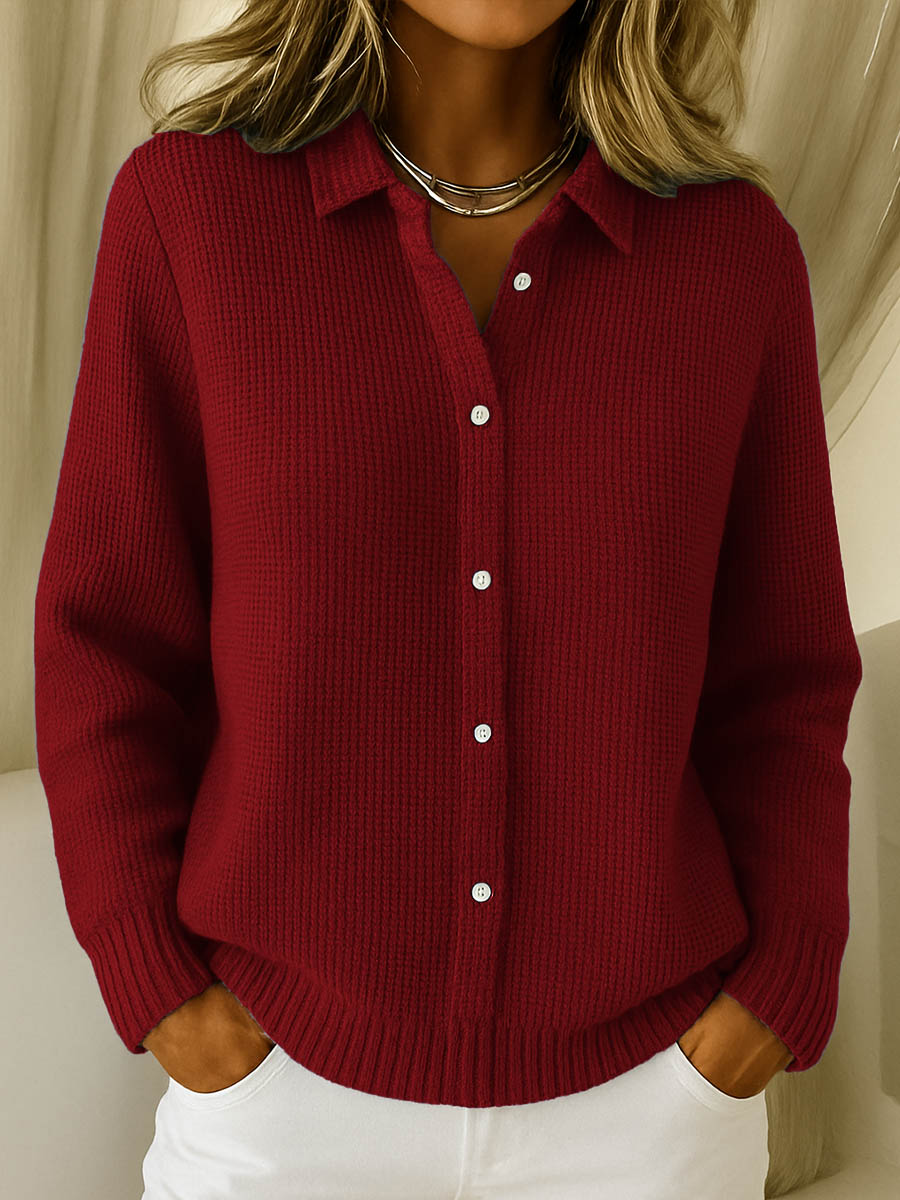 Cyndi | Knitted Shirt with Buttons