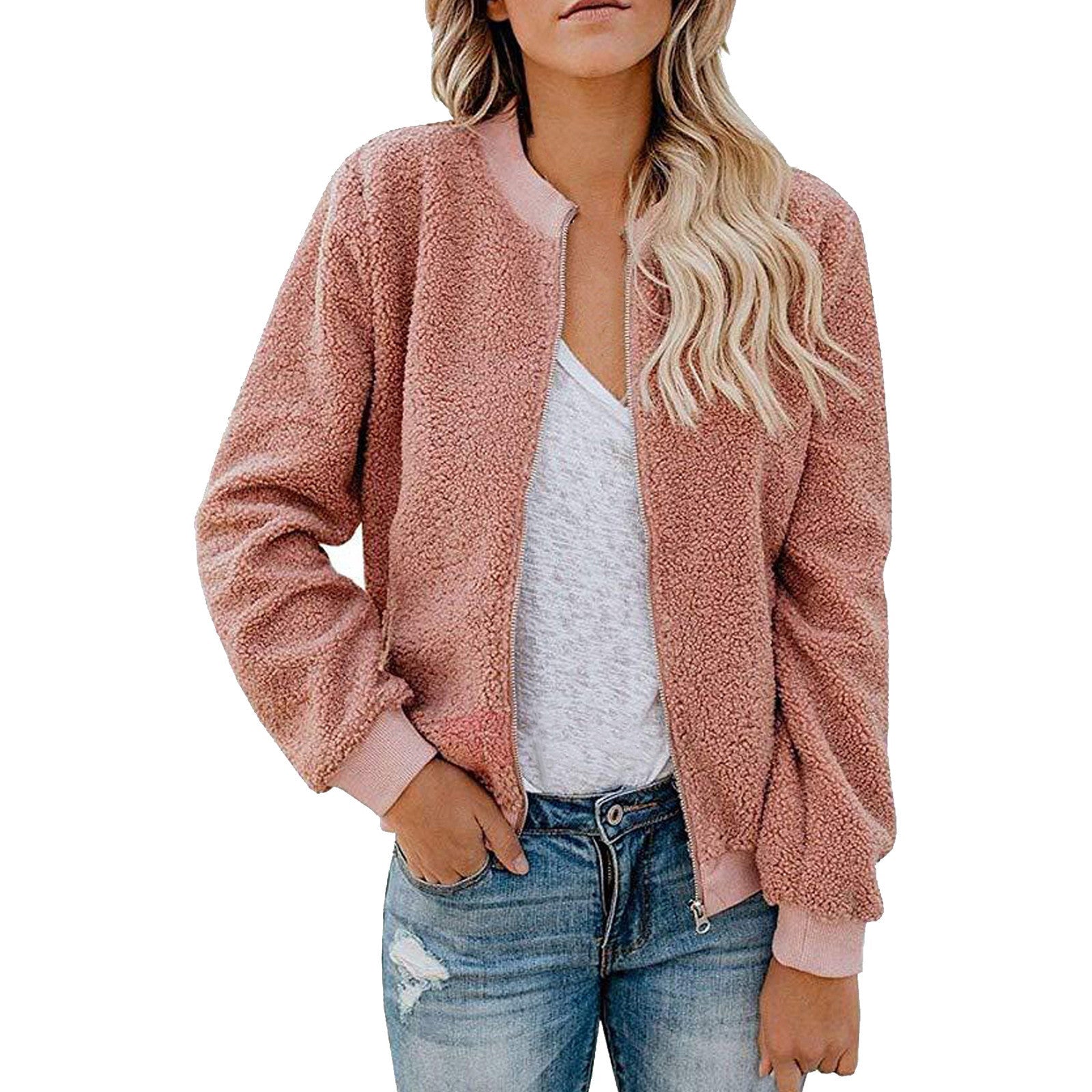 Francheska | Bomber Jacket Plush Fleece