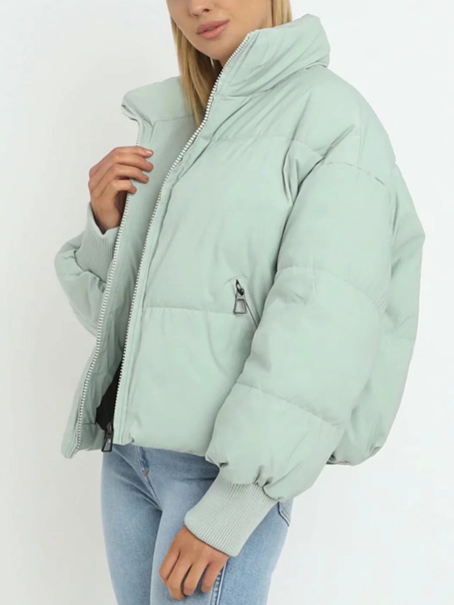 Feline | Puffer Jacket with stand-up collar