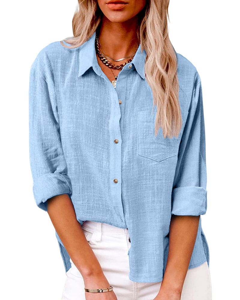 Jodie | Textured Linen Blend Shirt