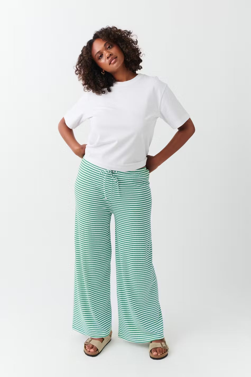 Kaya | Wide Leg Drawstring Trousers