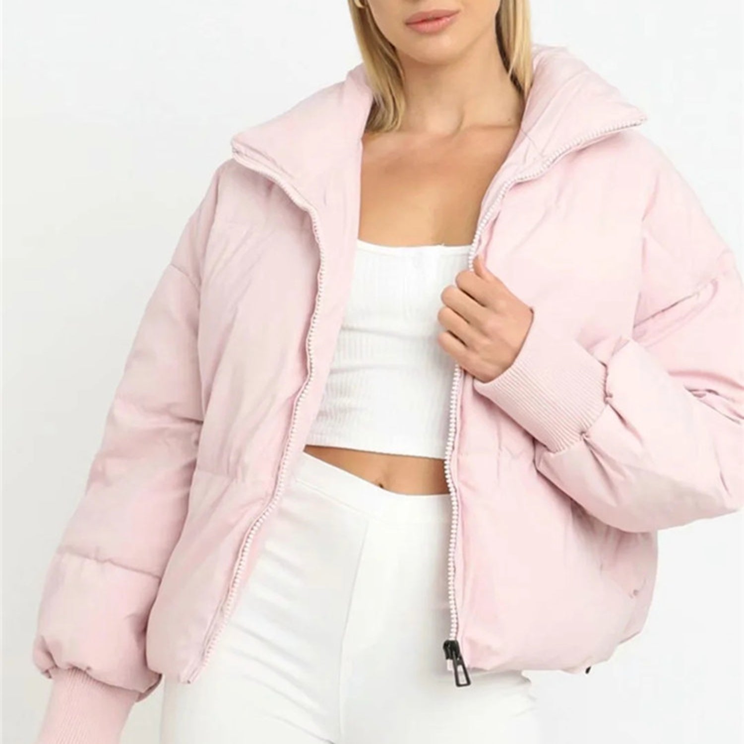 Feline | Puffer Jacket with stand-up collar