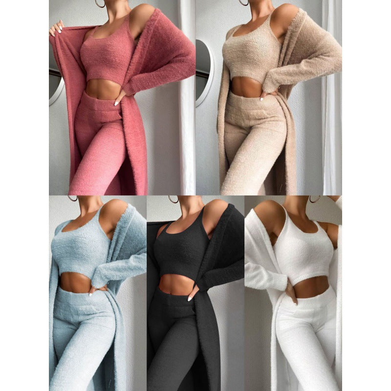 Jadelyn | Loungewear Set Fuzzy Knit Fabric