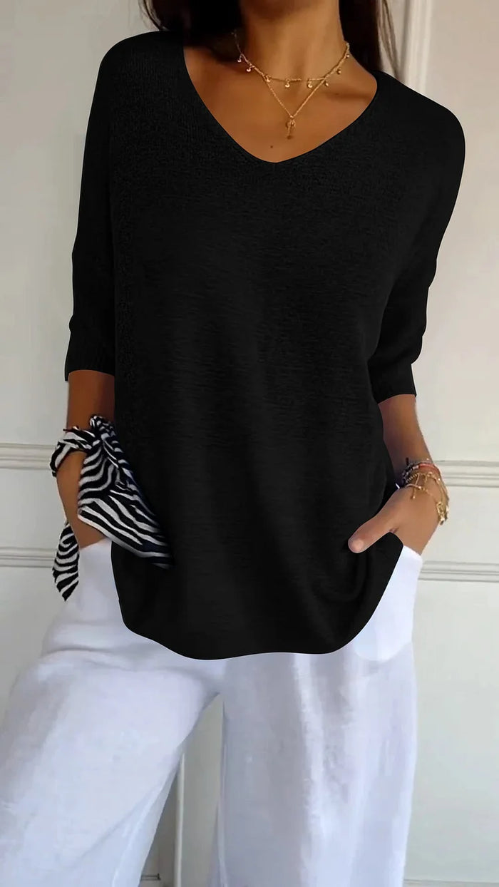 Loraine | Knitted Sweater with Three-Quarter Sleeves