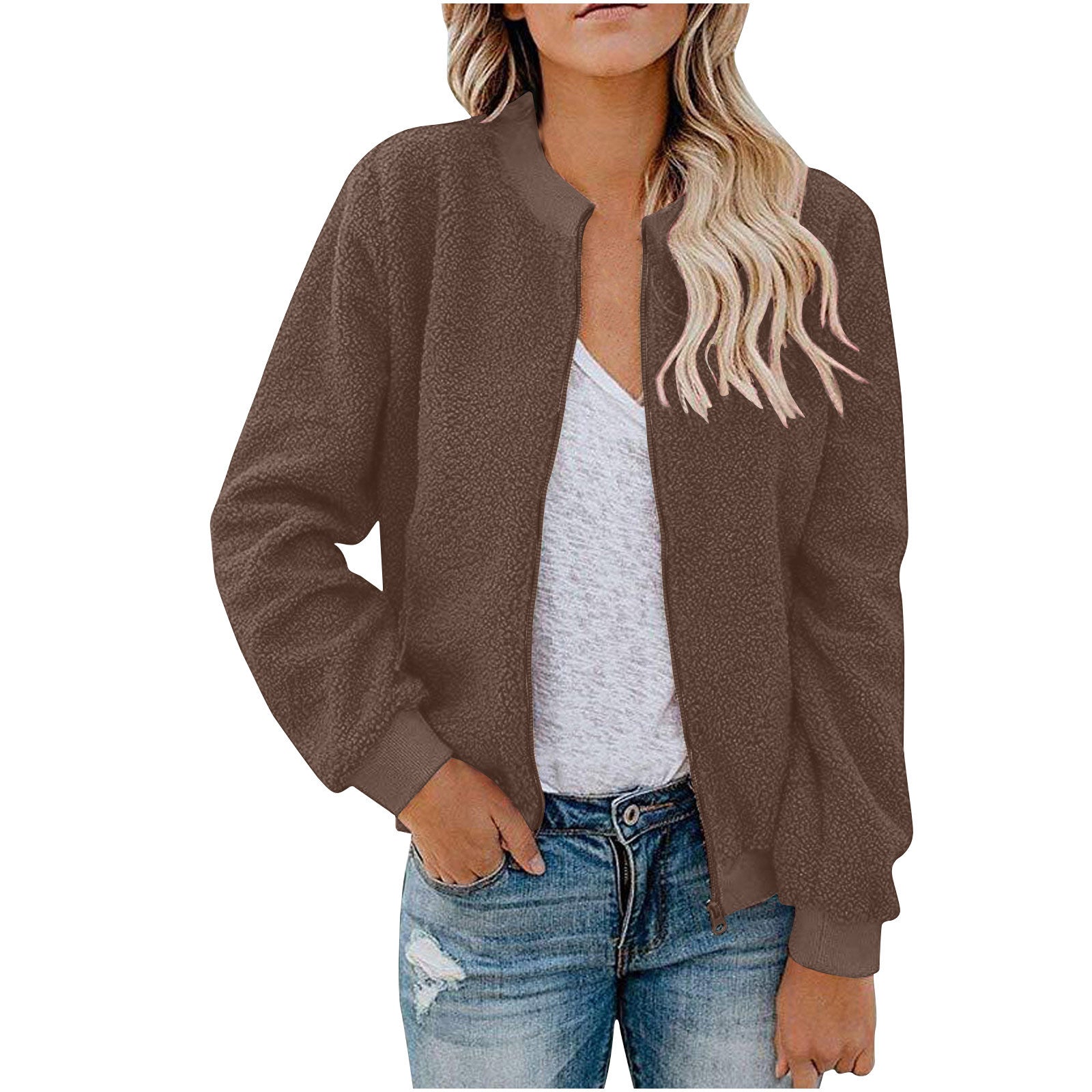 Francheska | Bomber Jacket Plush Fleece