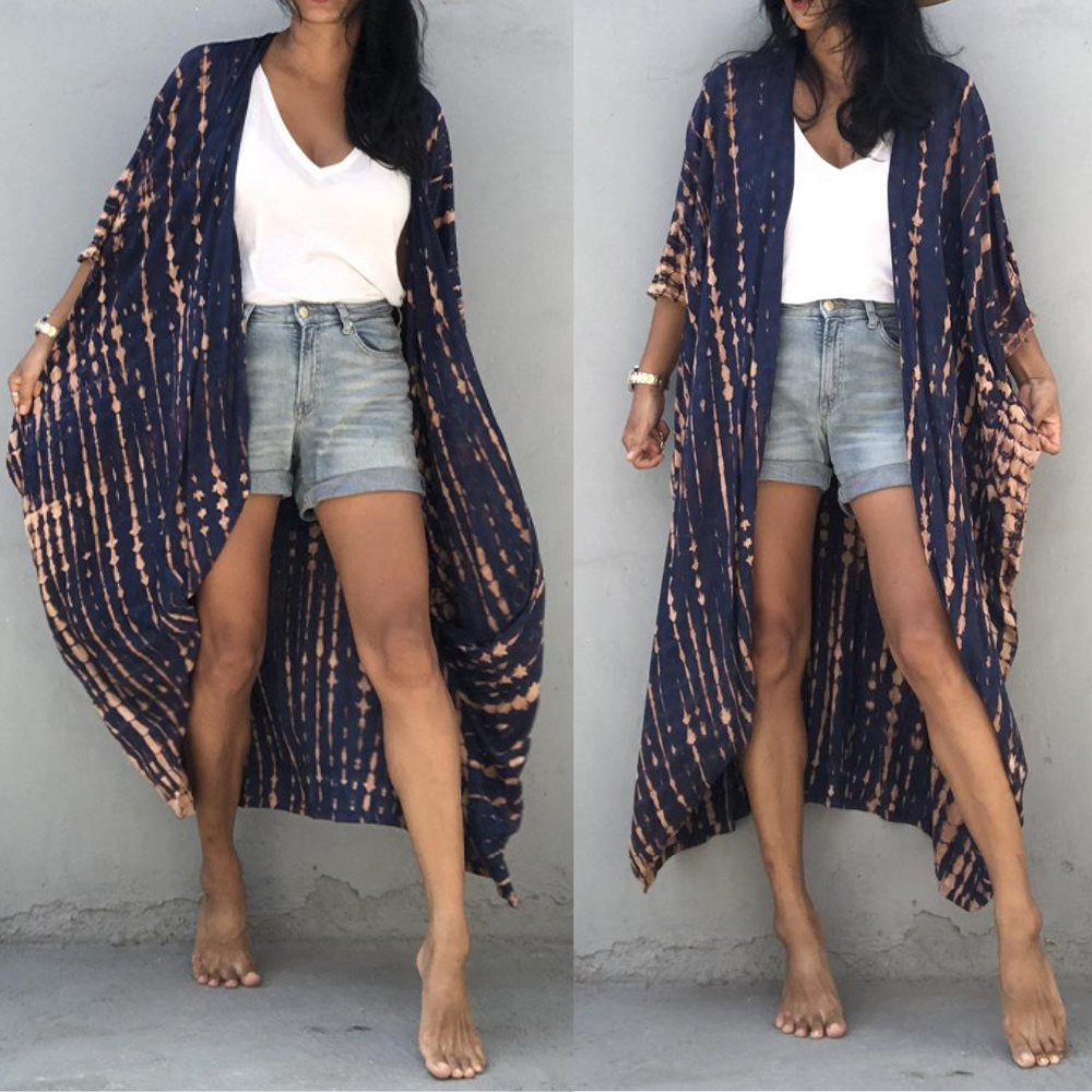Sol | Kimono Beach Dress Tie-dye Print