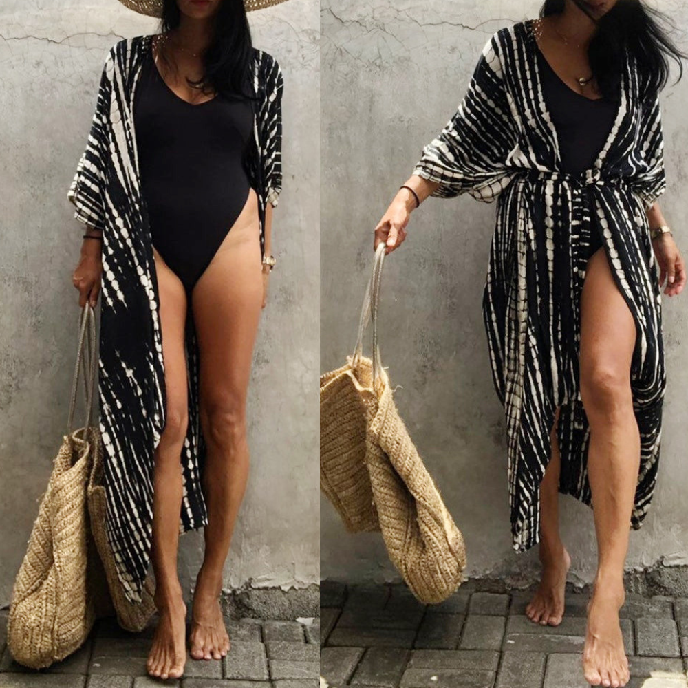 Sol | Kimono Beach Dress Tie-dye Print