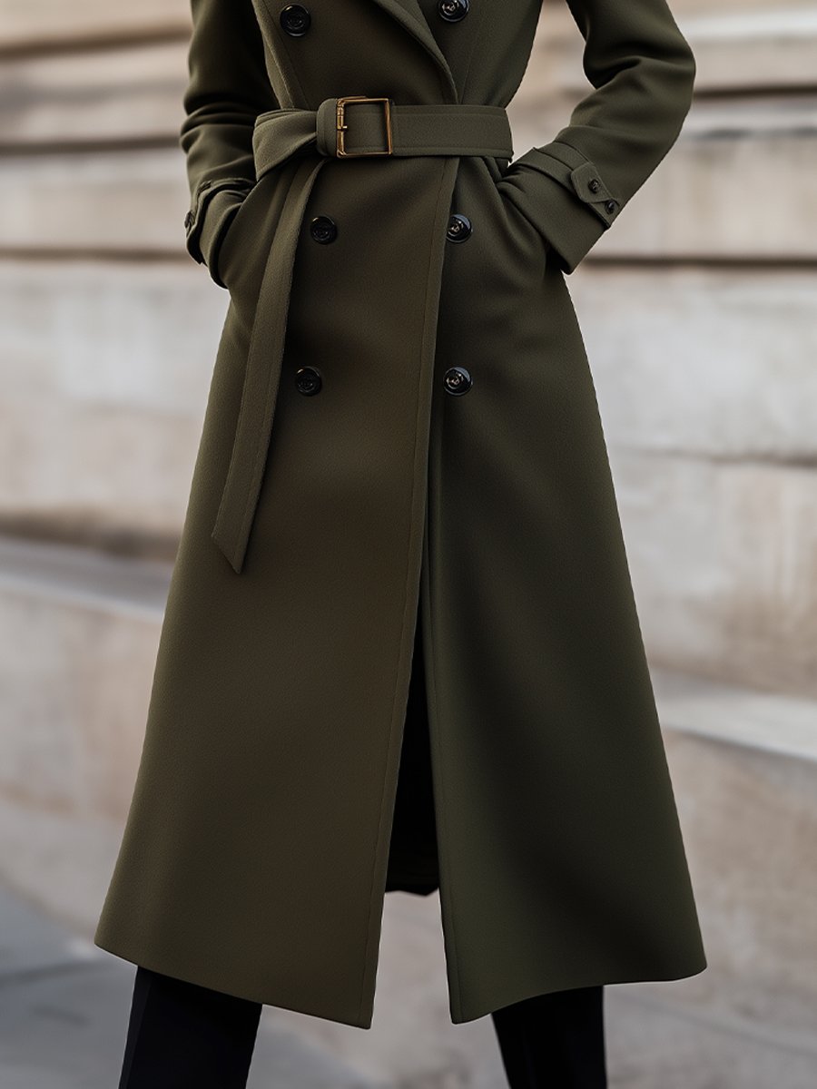 Analise | Women's Double-Breasted Trench Coat with Belt