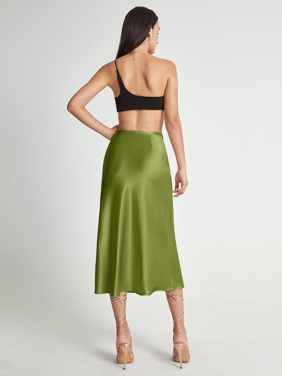 Londynn | Midi Skirt Elegant Satin Slip