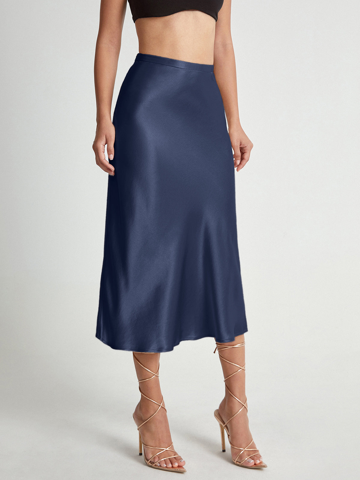 Londynn | Midi Skirt Elegant Satin Slip