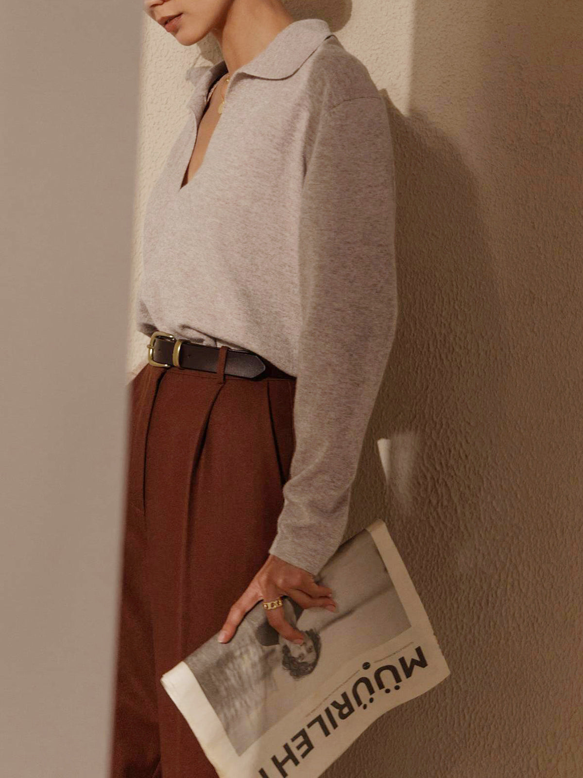 Leonore | Sweater Collared V-neck