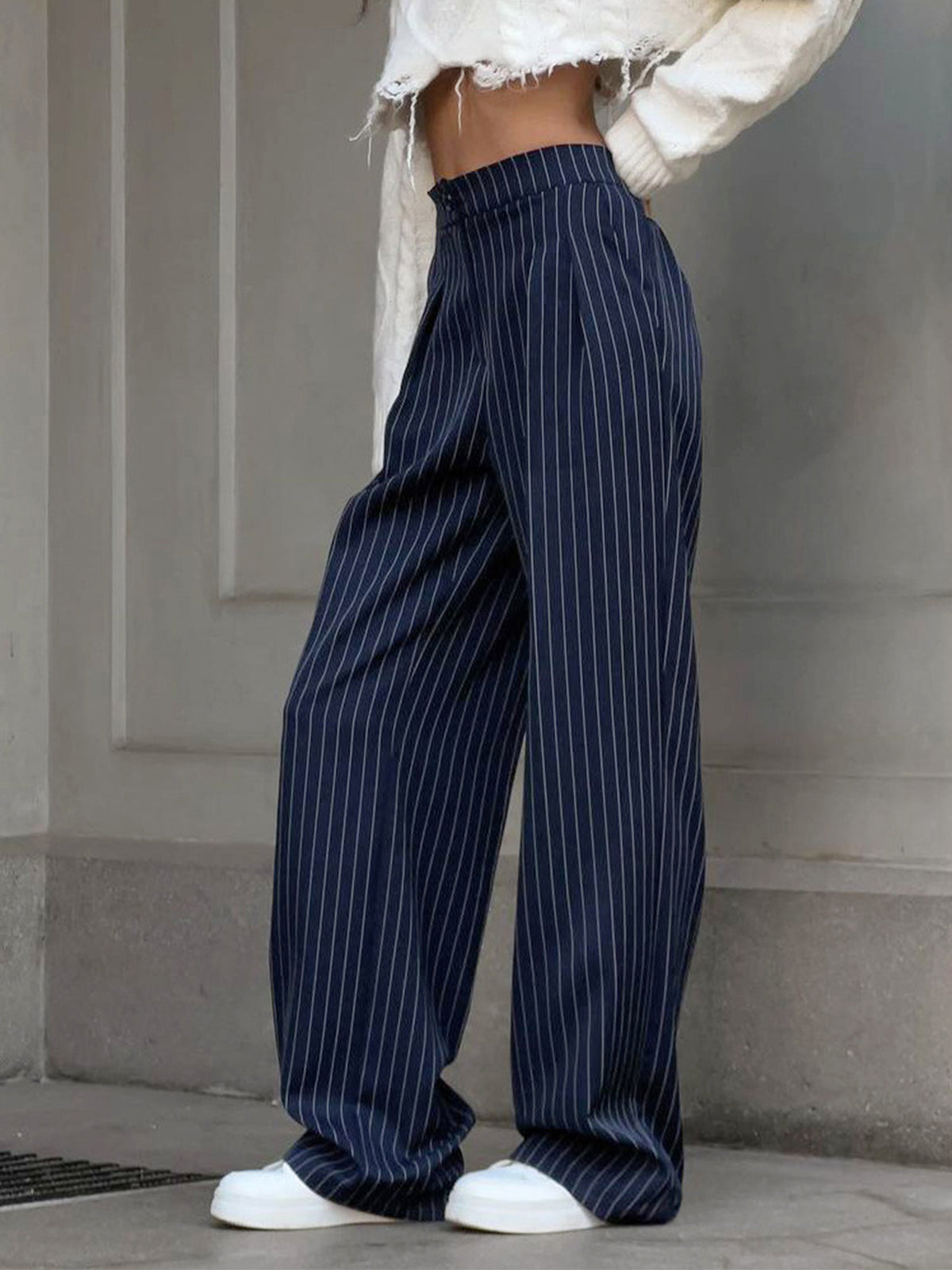 Mai | Wide Leg Striped Pants