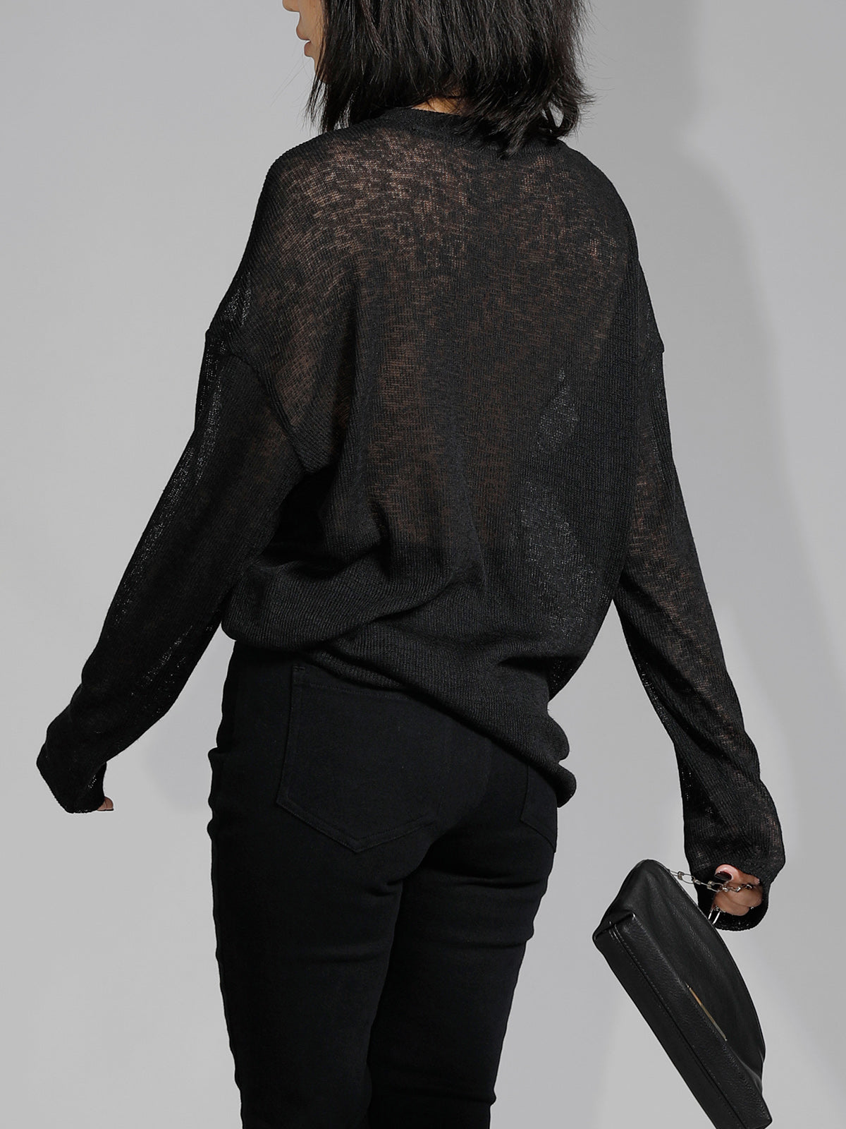 Laya | Sweater Transparent Knitted Off-Shoulder